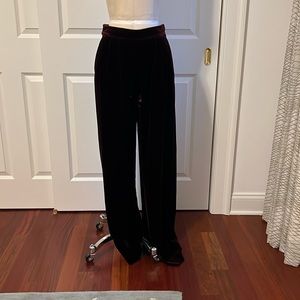 Roman burgundy velvet trousers